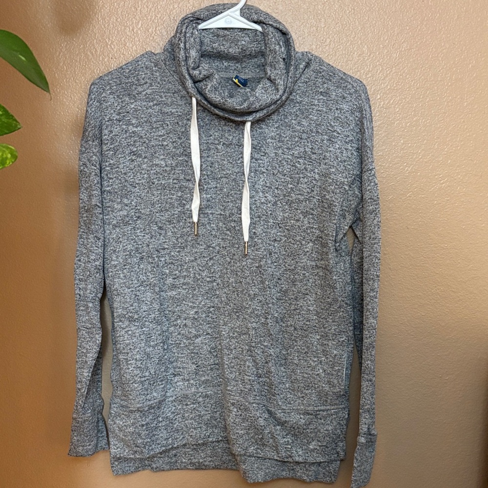 Gray Cowl Neck Sweater